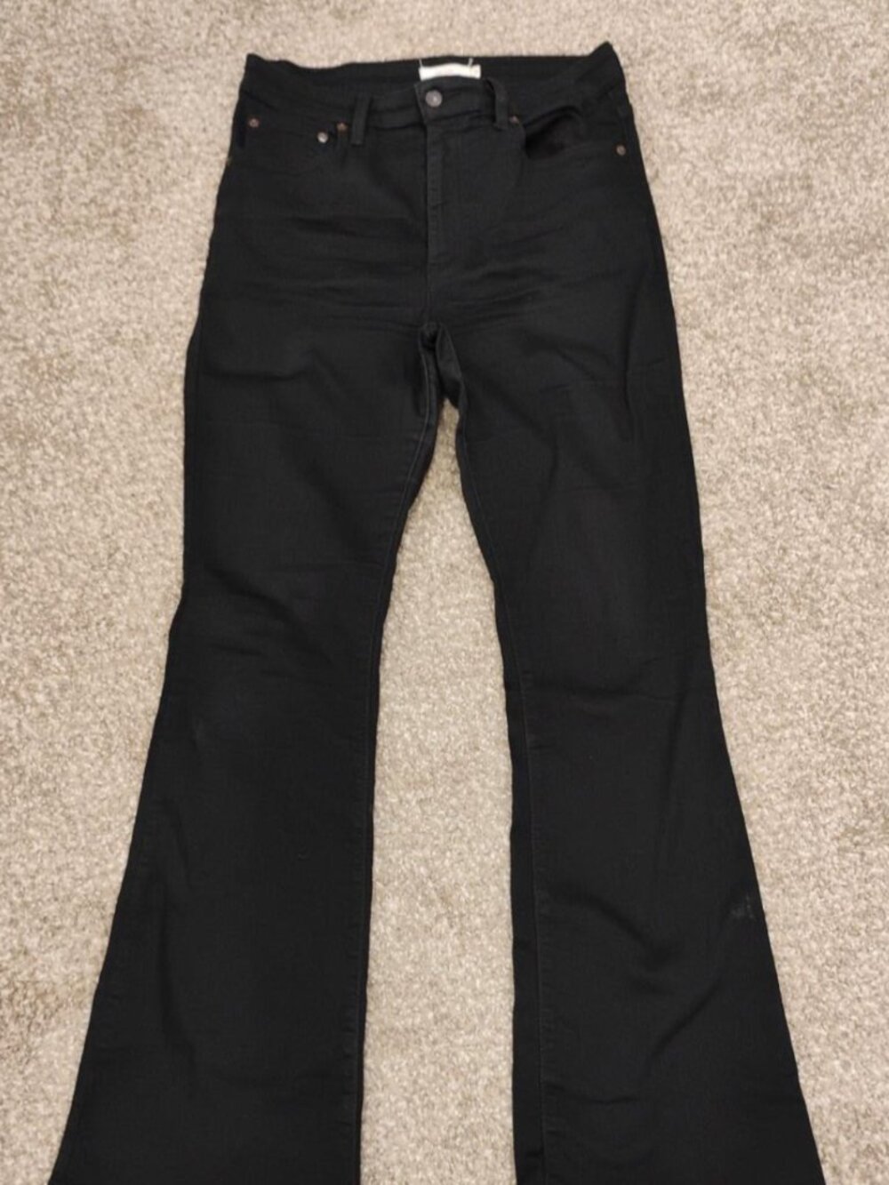 Women’s Levi’s 726 High Rise Flare Jeans Black 31x32